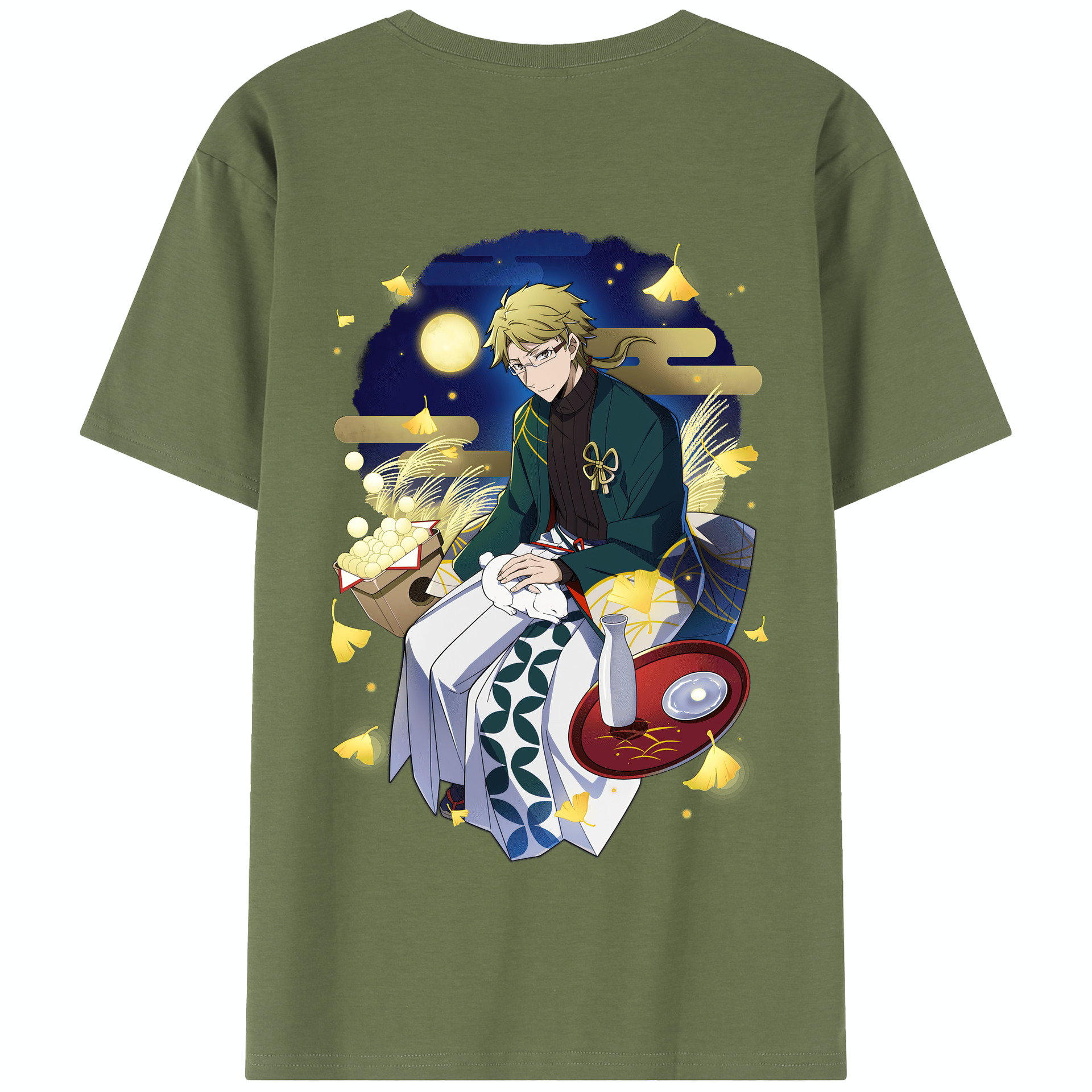 （画像用） 文豪ストレイドッグス Bungo Stray Dogs 綿100％半袖Tシャツ（背面プリント）
